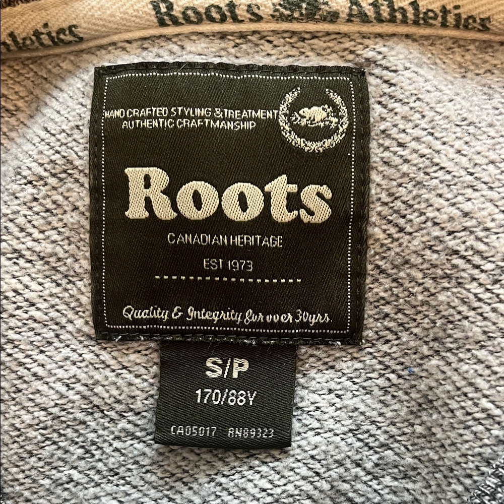 Roots Gray Sweater with Hot Pink Logo - Picture 3 of 7